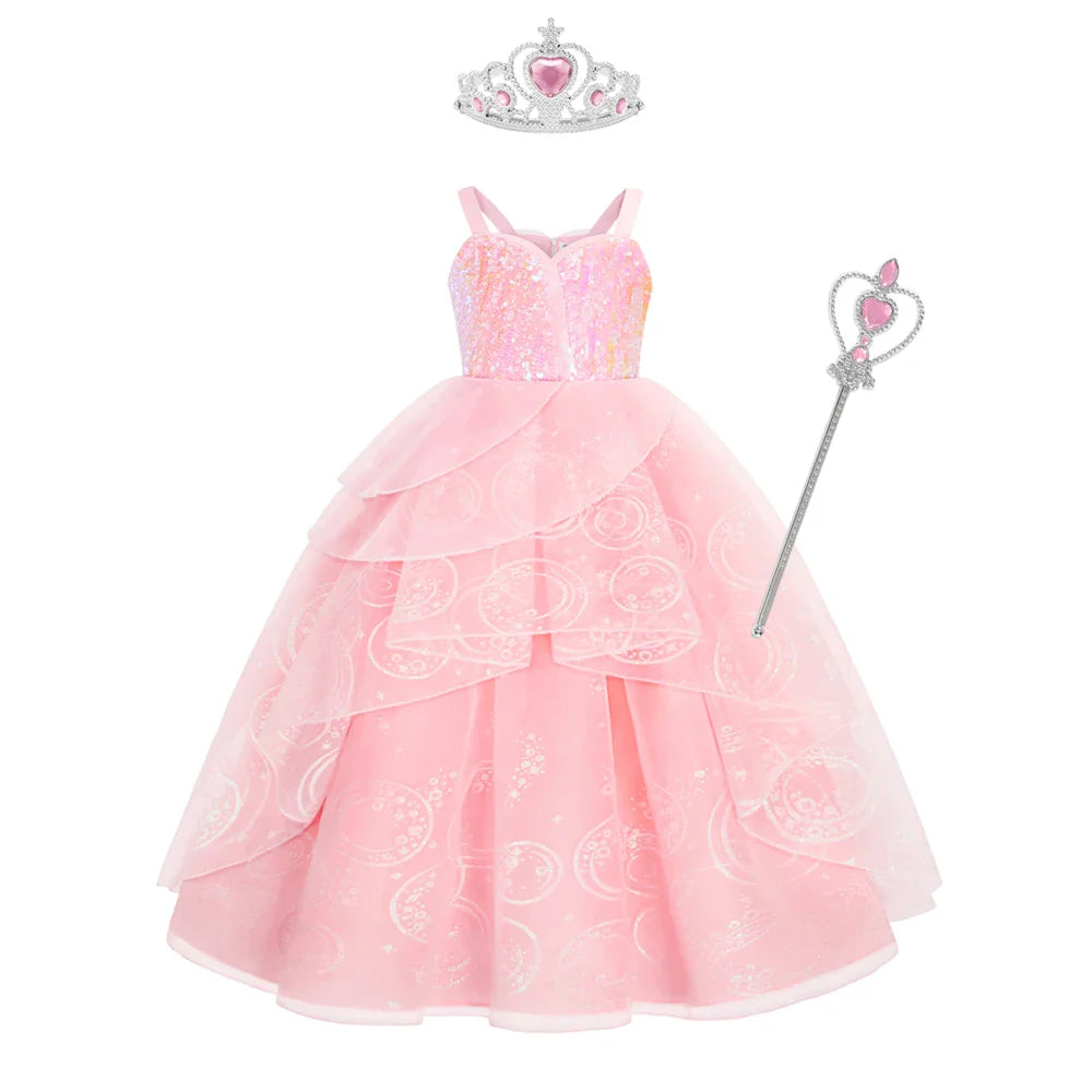 Girl Princess Dress Carnival Party Princess Dress Birthday Party Dress Children's Pink Cute Dress Girl's Party Dress