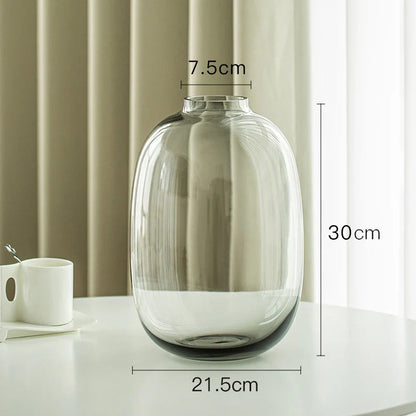 Simple Horse Drunk Wood Vase Potbelly Glass Transparent Aquatic Living Room  Flower Arrangement  Floor Utensils  Fresh Vase