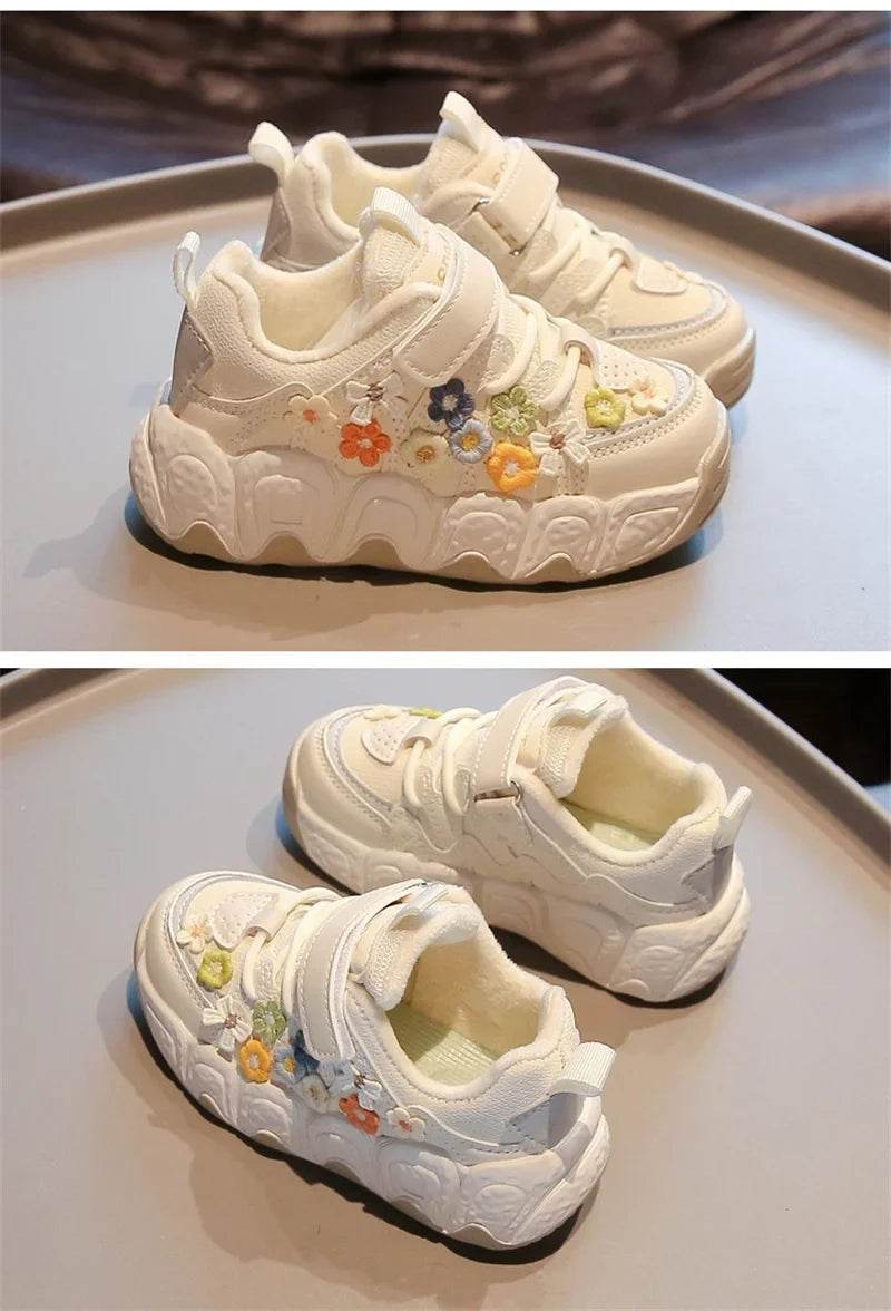 Sneakers, Winter Plush Lined Chunky Shoes, Soft Sole Platform Running Shoes for All Match Outfits