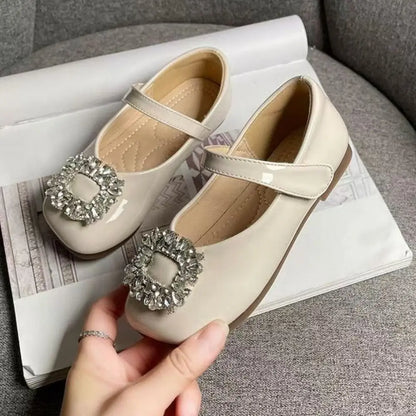 PU Children Leather Shoes Soft Soled Lightweight Shoes Mary Jane Shoe Slip-on Style Girl Princess Shoe Spring Season