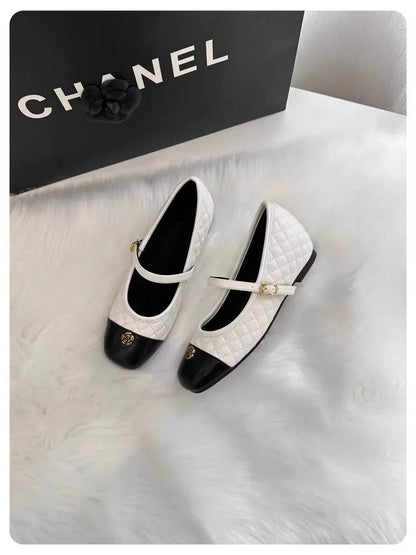Spring and Autumn temperament commuting shallow mouth single shoe square toe Mary Zhen single shoe women