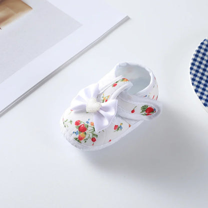 Newborn Baby Boy Girls Shoes Spring Autumn Lovely Floral Embroidery Anti-Slip Sneaker Crib Shoes Soft Cotton Cute First Walkers