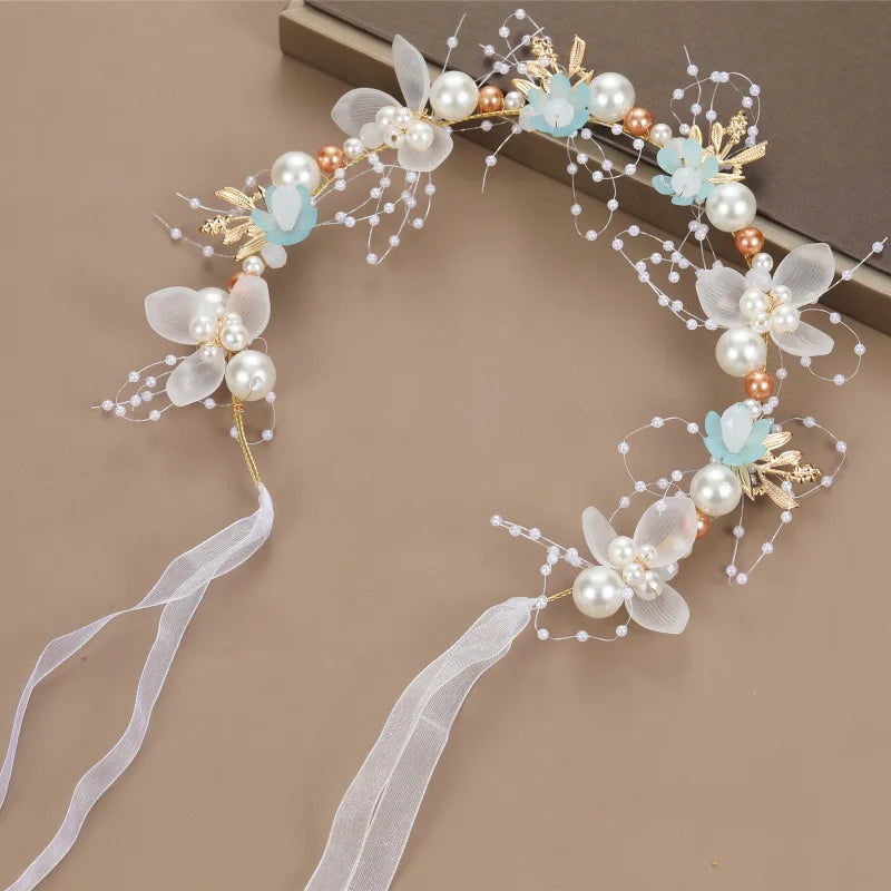 Sweet crowns for bouquets Headband For Kid  Forest Style Hairbands Girl butterfly flower crown Hair Band Flower headpiece