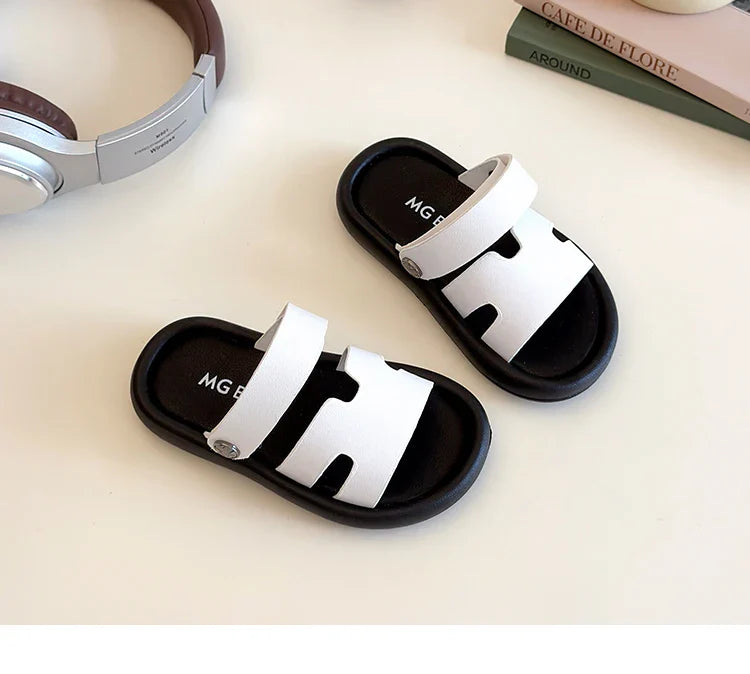 Fashion Spring Child Sandal Summer New Shoe Boy Girl Slippers Soft Bottom Non-slip Kid Shoes Baby Velcro Beach Sandal Slippers