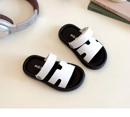 Fashion Spring Child Sandal Summer New Shoe Boy Girl Slippers Soft Bottom Non-slip Kid Shoes Baby Velcro Beach Sandal Slippers