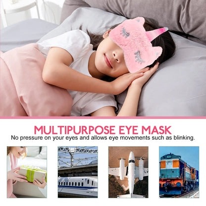 Lightweight Unicorn Eye Mask Soft Breathable Sleep Cover No Pressure for Night Travel Work Naps Sleep Mask Eye Cover