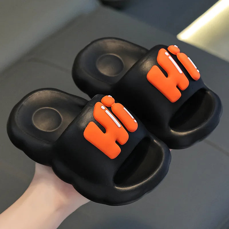 Boy HI Bathroom Slippers Girls Indoor Anti Slip Soft Bottom Home Slippers Parent Child Slippers