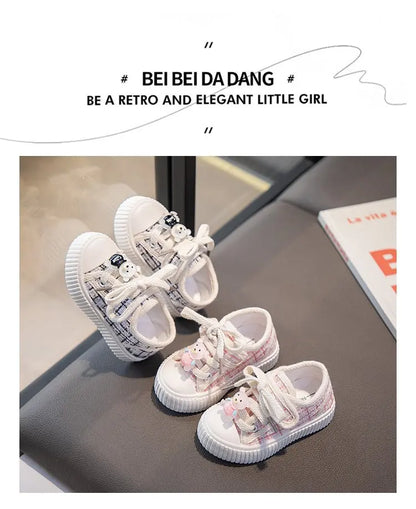 Spring Autumn Fashion Kids Canvas Shoes Casual Sport Boys Girls Sneakers Shoes Soft Rubber Sole Flat Children Canvas Shoes 21-26