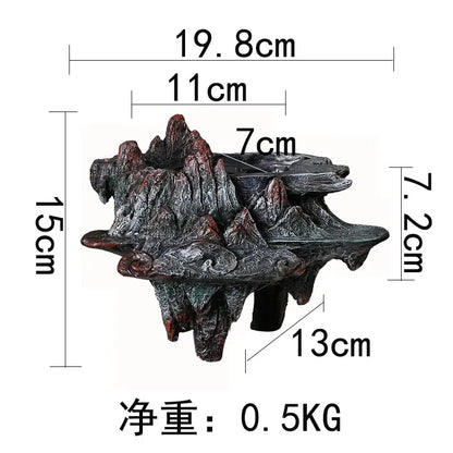 Chinese-style personalized retro creative asparagus resin flowerpot indoor fleshy June snow potted flower decoration ornaments
