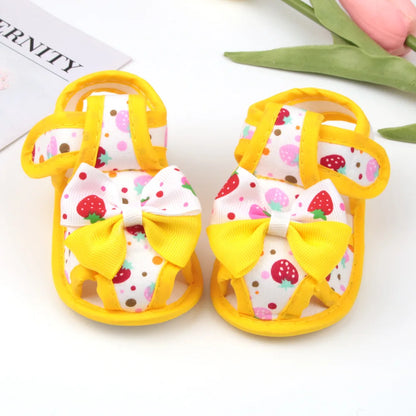 Newborn Infant Baby Girl Princess Bowknot Sandal Sneakers Toddler Soft Crib Walkers Casual Shoes