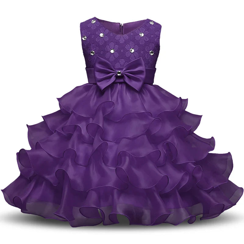 Flower Girl Dress For Wedding Baby Girl  Birthday Outfits Children's Girls First Communion Dresses Girl Kids Party Wear