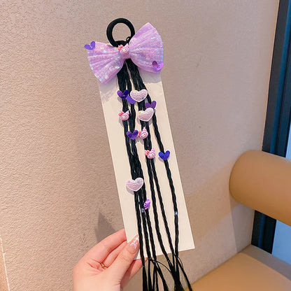 Children's baby cute braid hair tie high ponytail headband hair accessory kawaii gift new style