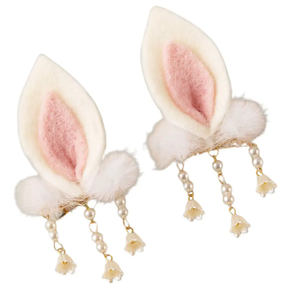 Rabbit Ear Hair Clips Cute Bunny Hairpins for Women Alligator Hair Clips Elegant Daily Party Wedding Photo Shoot