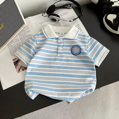 Summer Children Suits Boys Girls Short-sleeved Striped T-shirt +Shorts 2pcs/Set Babies Fashion Tracksuits Kids Casual Outfits