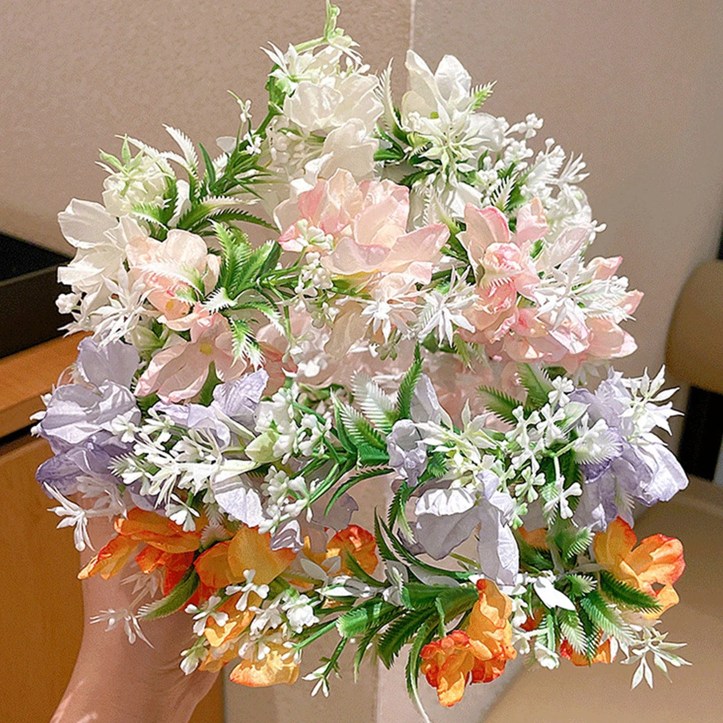 Boho Women's Flower Crown Forest Elf Fairy Floral Hair Hoop Handmade Simulation Ribbon Flower Headband Exquisite Hair Accessory
