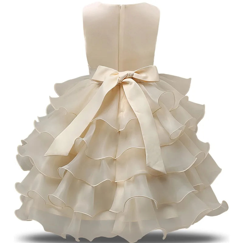 Flower Girl Dress For Wedding Baby Girl  Birthday Outfits Children's Girls First Communion Dresses Girl Kids Party Wear