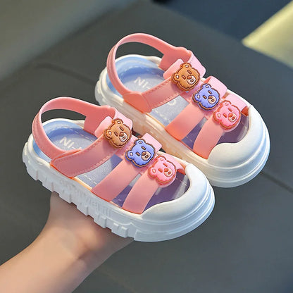 Summer Indoor Outdoor Anti-slip Soft Bottom Girls Boys Toddler Kids Sandals PVC Sole Comfortable