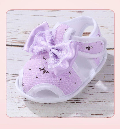 Newborn Infant Baby Girl Princess Bowknot Sandal Sneakers Toddler Soft Crib Walkers Casual Shoes