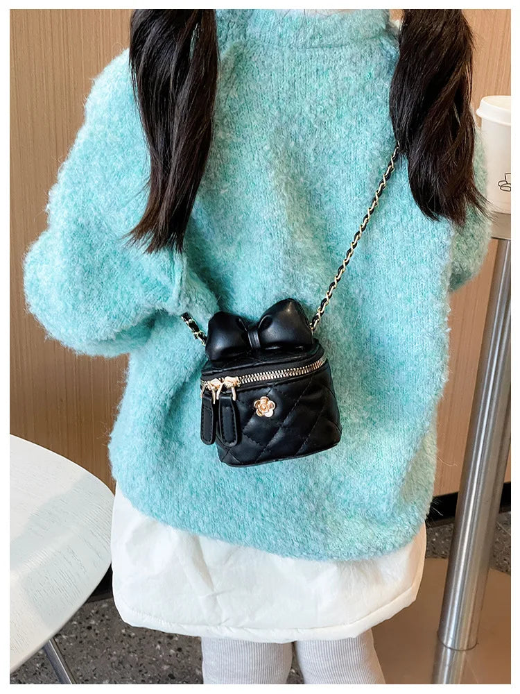 Children Bag New Girl Crossbody Bags Fashion Chain Bags Bow Shoulder Bags Versatile Girl Bag Sweet Princess Bag mochila infantil