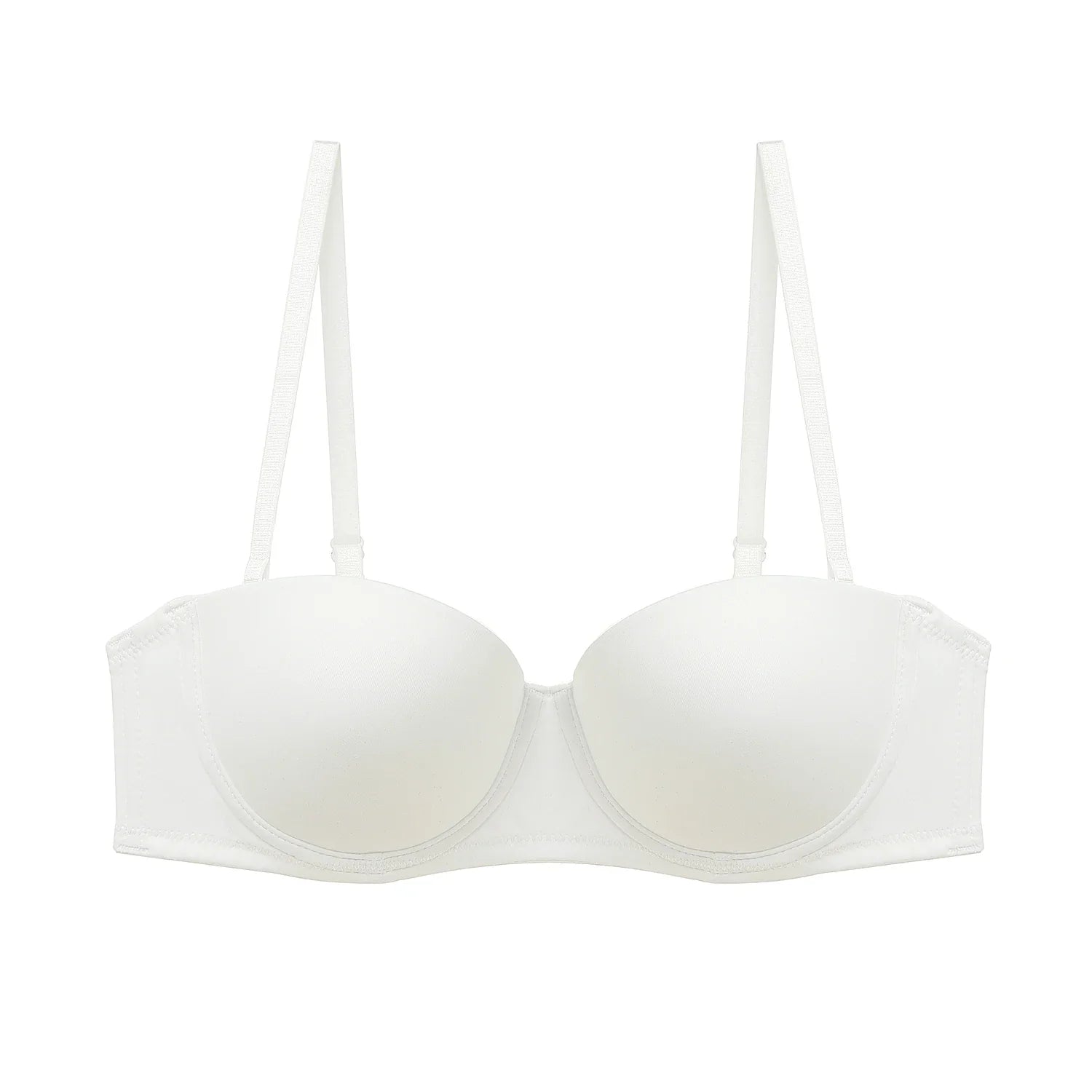 Strapless Seamless Bra 1/2 Cup Women's Underwear Fashion Invisible Bra Multiple Wearing Methods Detachable Shoulder Straps Under