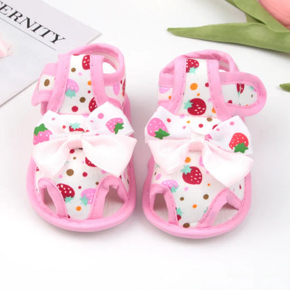 Newborn Infant Baby Girl Princess Bowknot Sandal Sneakers Toddler Soft Crib Walkers Casual Shoes