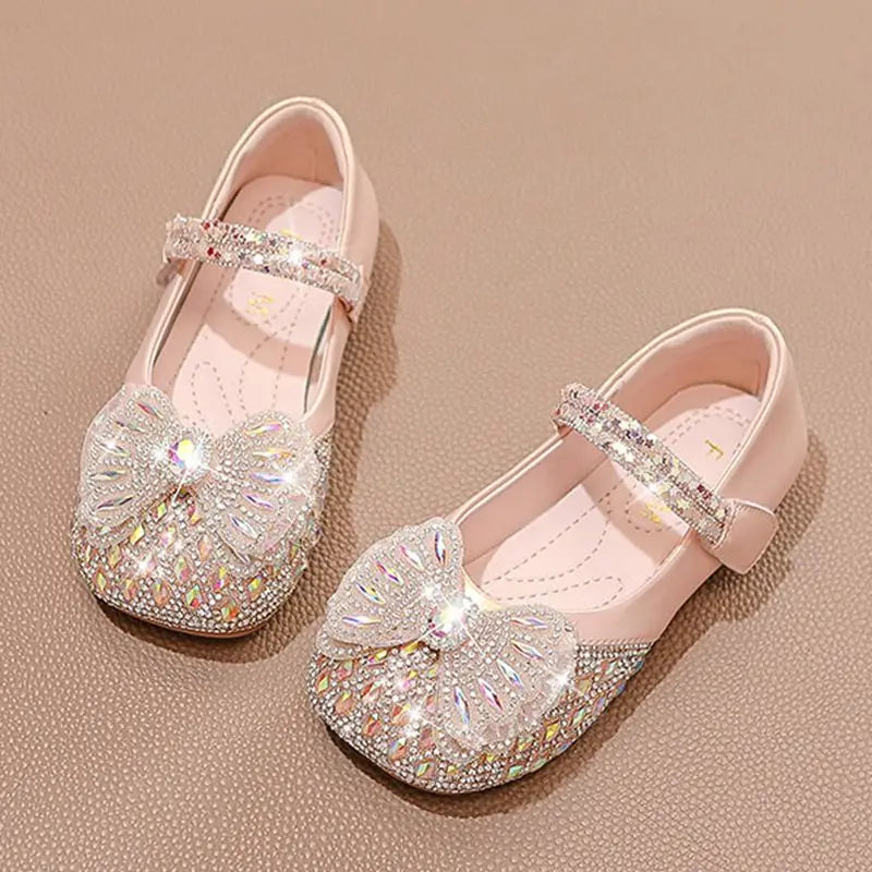 Fashion Girls' Leather Shoes Simple Child Shoe Soft Soled Girls Casual Shoes Anti Slip Kids Leather Shoe