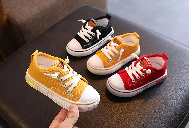 New Children's Canvas Shoes Fashion Baby Board Shoes Girls' Breathable Single Shoes Boys' Casual Shoes