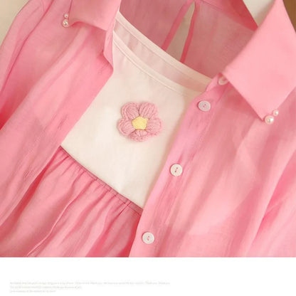 Baby Girl Summer Clothes Set Mesh Summer Cofortable Infant 3-10 Year Pageant Elegant Kids Outfits Coat+Tops+Pant 3Pcs Costume