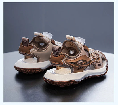 Kids Summer Shoes Girls Outdoor Protecting Toes Beach Sandal Water Shoes Casual Pink Non-slip Children Shoes Breathable Boys