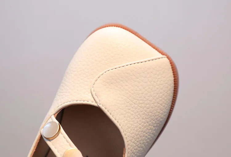 Autumn New Kids Leather Shoes Simple Girl Casual Shoe Comfort Child Performance Shoes