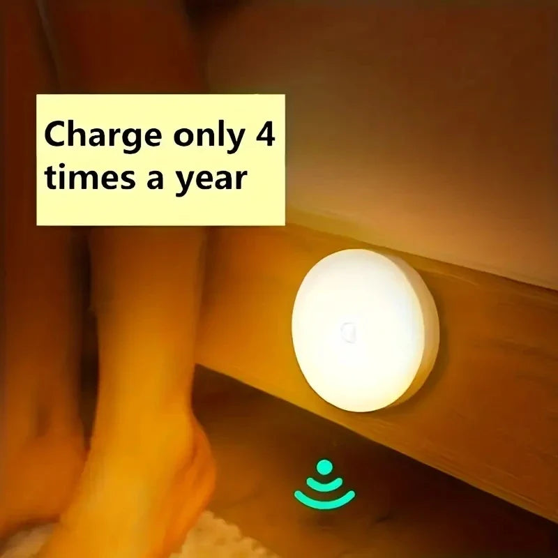Motion Sensor Night Light - Wireless LED Detector Lamp for Bedroom, Staircase, Closet, and Room Decor-