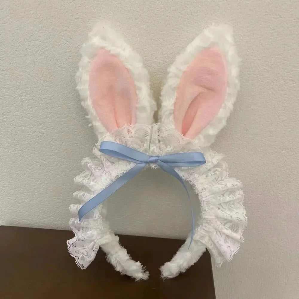 Easter Headband Cartoon-Inspired Party Props Hairband Lolita Cosplay Headwear Playful Rabbit Ear Headband For Themed Parties