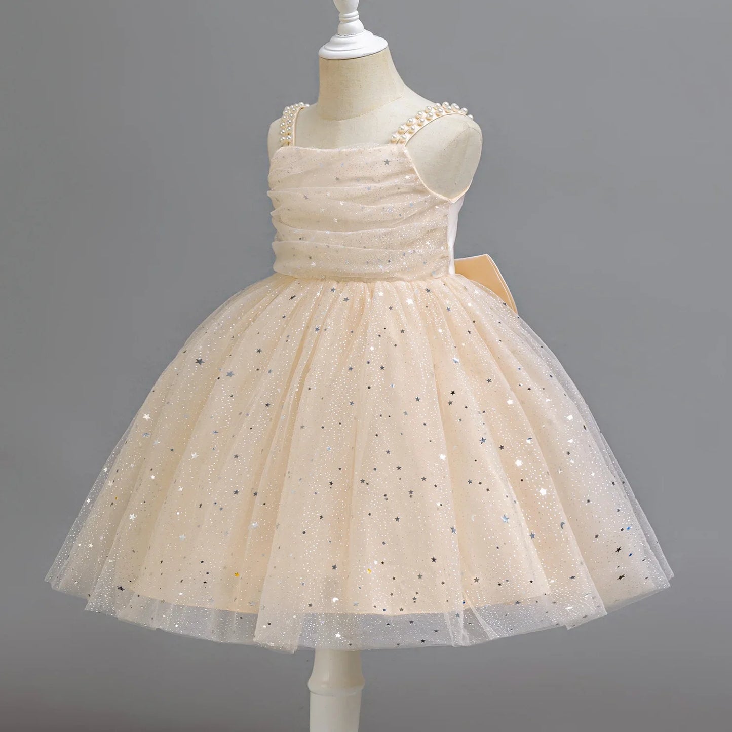 Baby Girl Lace Dresses Sparkling Weddings Pink Dress Elegant Princess Party Tutu Toddler Kids Birthday Baptism Formal Ball Gowns