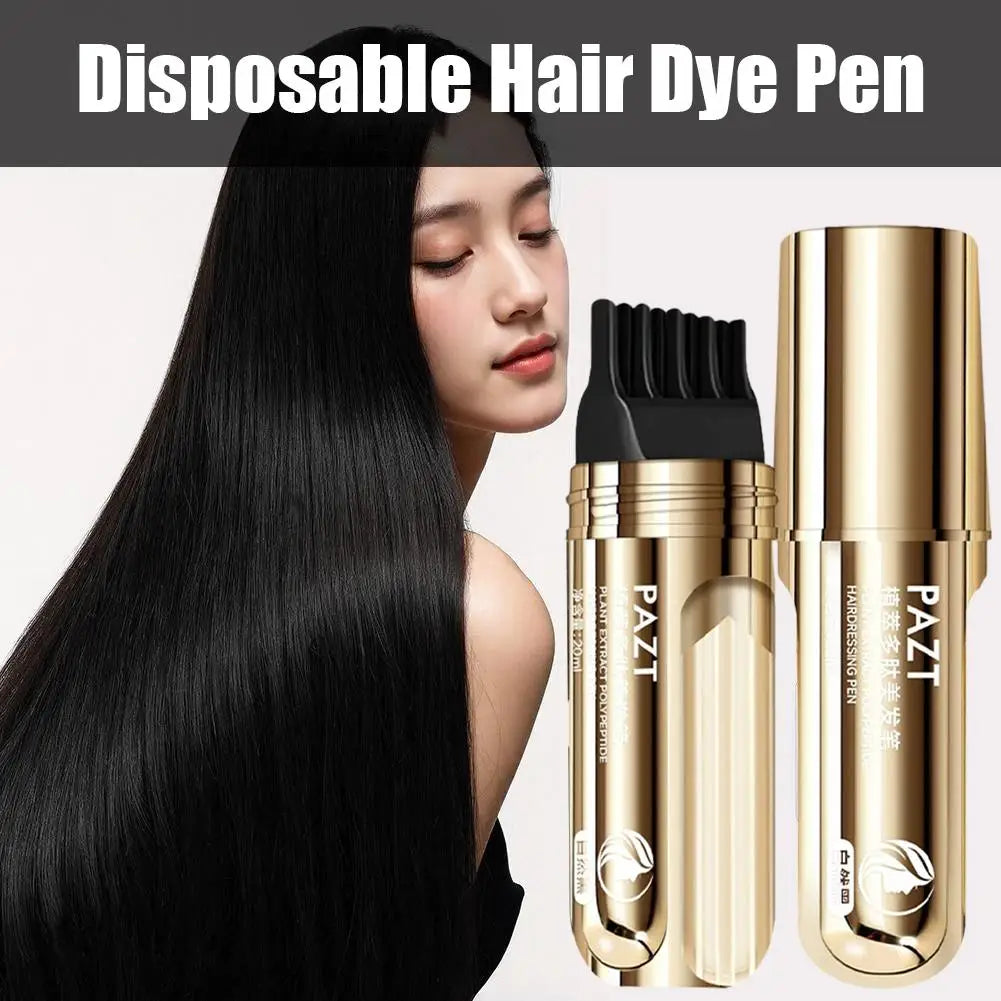 White Hair Covering Pen, Hair Root Touch Up Stick, Gray Hair Concealer, Water-Resistant Quick-Dry, Hair Color Makeup Lasting