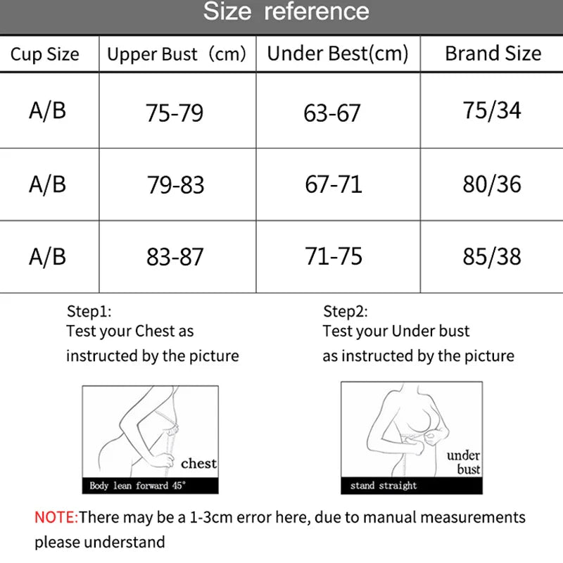 Women's Sexy Cotton Gathered Bra Deep V Underwire Ladied  Brassiere Push Up Lingerie Solid Bras Backless Intimate Underwear (Available)
