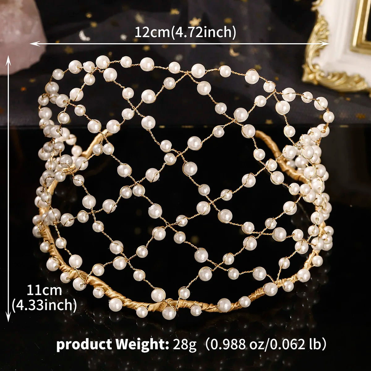 Elegant Handmade Weaving Tiara Hair Accessories Banquet Headpieces Exquisite Bridesmaid Gifts
