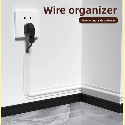 Invisible Soft Floor Wire Trough Anti Stepping Ground Mount Cable Organizer Home Office Decoration Open Management Wire Trough