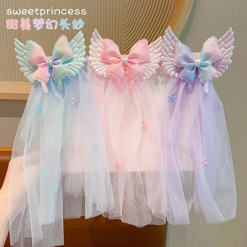 Baby Girls Pink Butterfly Fairy Magic Wand Toddler Snowflake Princess Cos Props Mermaid Cos Crown Photography Props