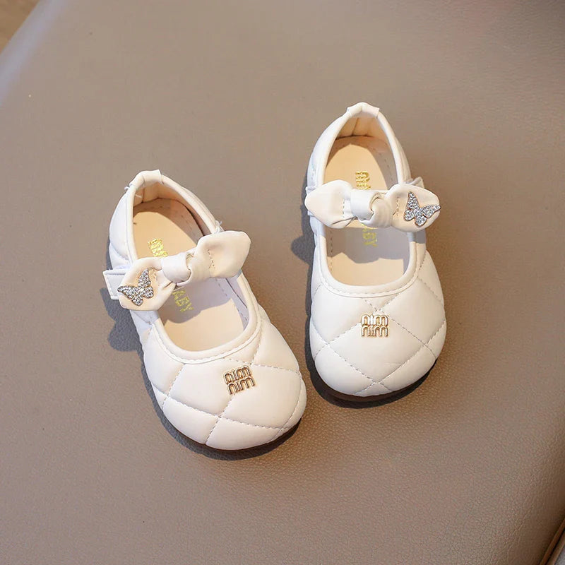Toddler Little Girl Mary Jane Dress Shoes Ballet Flats for Kids Girl Party School Shoes Bowknot Princess Shoes 21-30