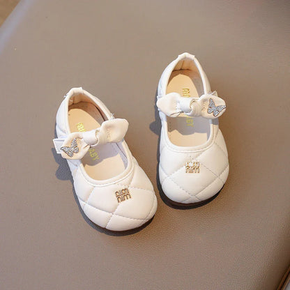 Toddler Little Girl Mary Jane Dress Shoes Ballet Flats for Kids Girl Party School Shoes Bowknot Princess Shoes 21-30