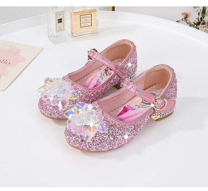 Children's Shoes Ice And Snow Romance Princess Elsa Shoes Girl's Fashion Sandals Crystal Princess Shoes