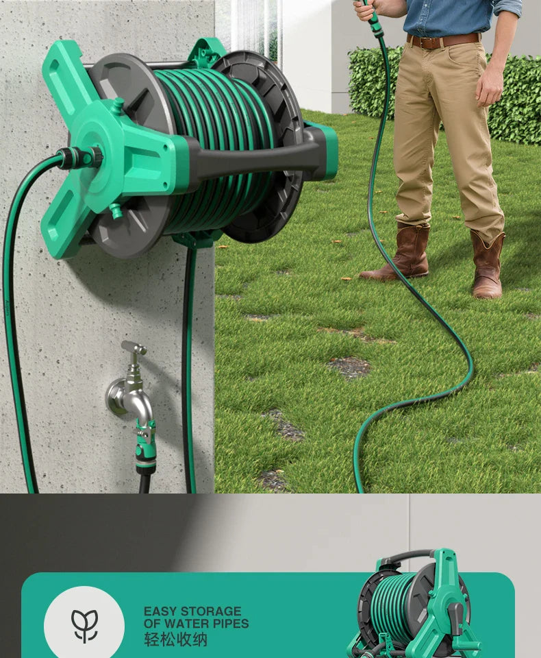 Wall Mounted Portable Water Gun Pressure Resistant Antifreeze Flower Sprayer Car Wash Durable Water Pipe Coiler