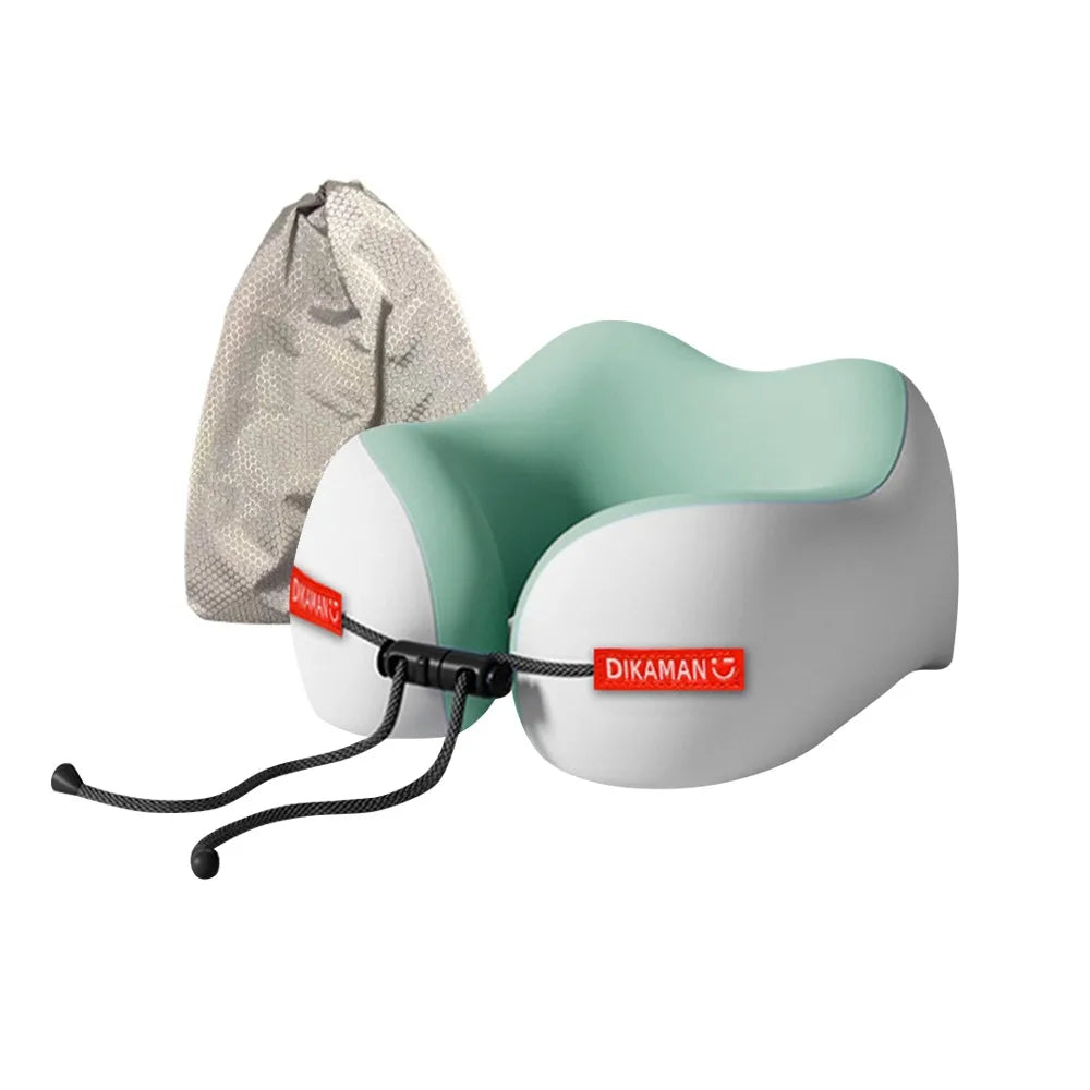 Portable U-shaped Pillow Double Hump Design Ergonomic Neck Pillow Press-inflatable Travel Pillow