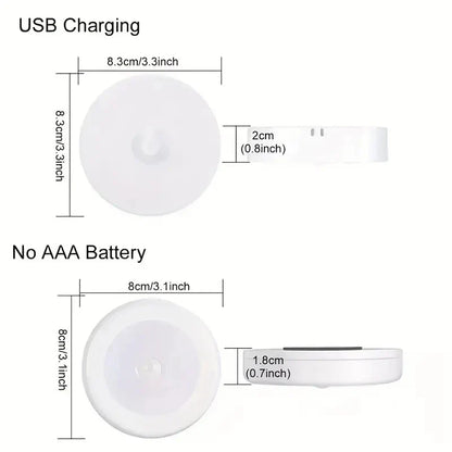 Motion Sensor Night Light - Wireless LED Detector Lamp for Bedroom, Staircase, Closet, and Room Decor-