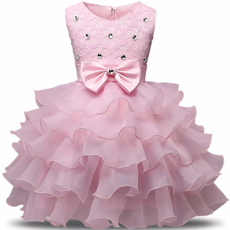 Flower Girl Dress For Wedding Baby Girl  Birthday Outfits Children's Girls First Communion Dresses Girl Kids Party Wear