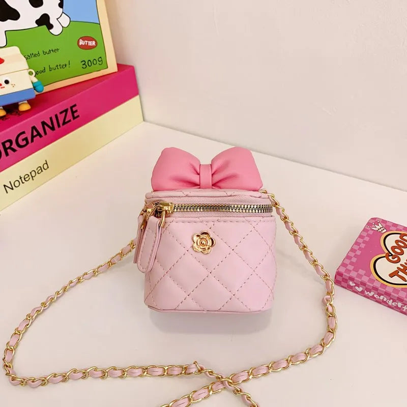 Children Bag New Girl Crossbody Bags Fashion Chain Bags Bow Shoulder Bags Versatile Girl Bag Sweet Princess Bag mochila infantil
