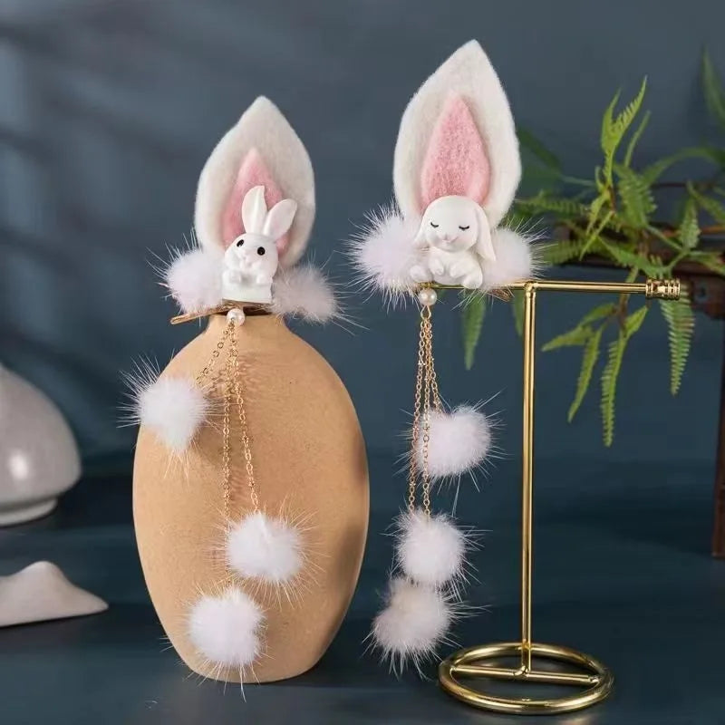 Children's Hairball Little Rabbit Hair Clip Hanfu Headwear Ancient Style Costume Hairball Pair Clip