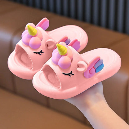 Children'S Slippers Cute Cartoon Baby Indoor Non Slip Thick Bottom Parent Child Slippers Kid Slippers