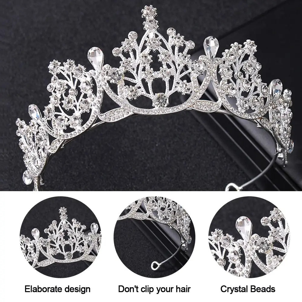 Bridal Hairpin Bridal Crystal Hair Ornaments Hair Comb Bridal Hair Accessories Rhinestone Hair Hoop Princess Crystal Tiaras