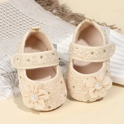 Spring and Summer Baby Soft Soled Comfortable Cloth Shoes 0-12 Months Baby Princess Shoes Anti Slip Walking Shoes